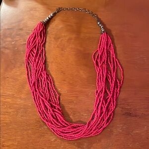 Elegant Red Beaded Necklace
